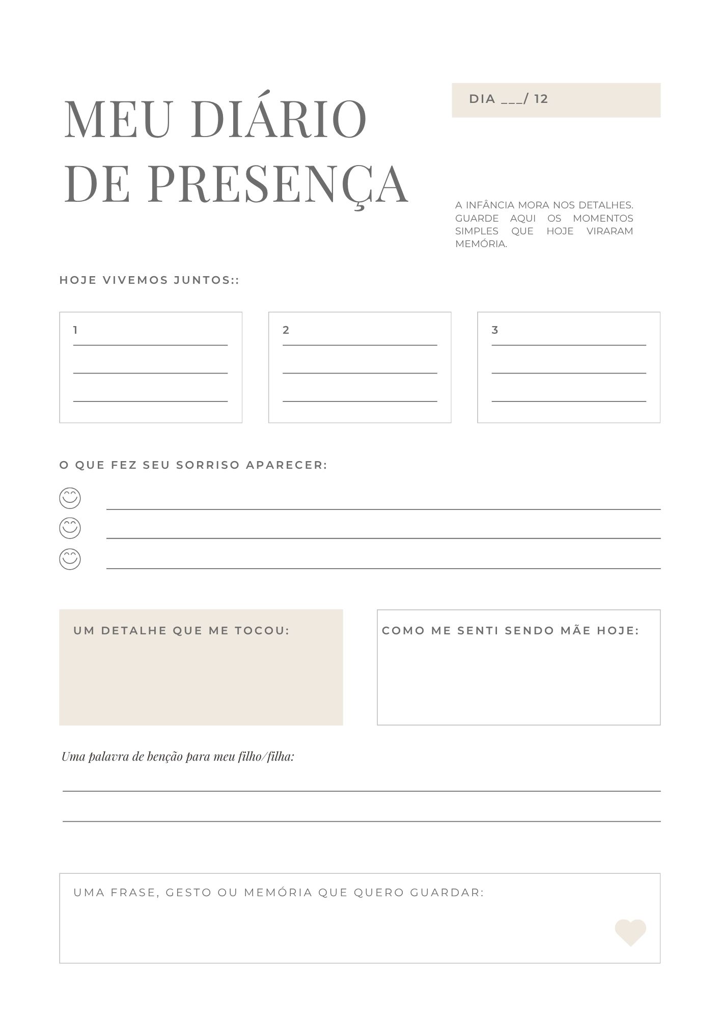 Páginas de acompanhamento